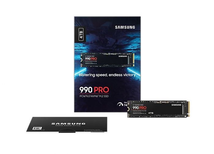 Накопичувач SSD  4ТB Samsung 990 PRO M.2 2280 PCIe 4.0 x4 NVMe V-NAND MLC (MZ-V9P4T0BW)