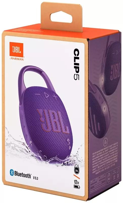 Акустична система JBL Clip 5 Purple (JBLCLIP5PUR)