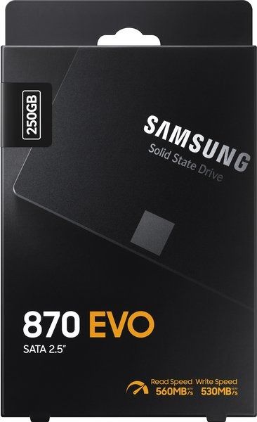 Накопичувач SSD 250GB Samsung 870 EVO 2.5" SATAIII MLC (MZ-77E250B/EU)