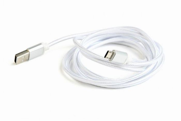 Кабель Cablexpert USB - micro USB V 2.0 (M/M), 1.8 м, сріблястий (CCB-mUSB2B-AMBM-6-S)