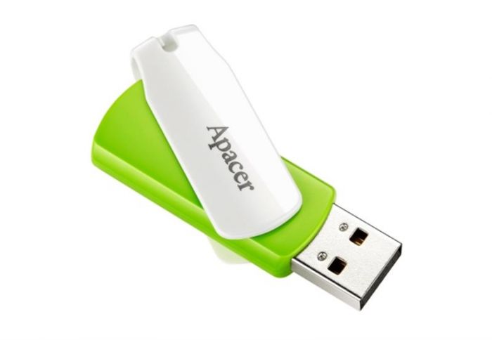 Флеш-накопичувач USB 16GB Apacer AH335 White/Green (AP16GAH335G-1)