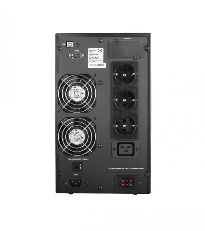 Джерело безперебійного живлення Powercom MAC-2K IEC, Online, 8 х IEC, LCD, RS-232, USB, металл (230047)