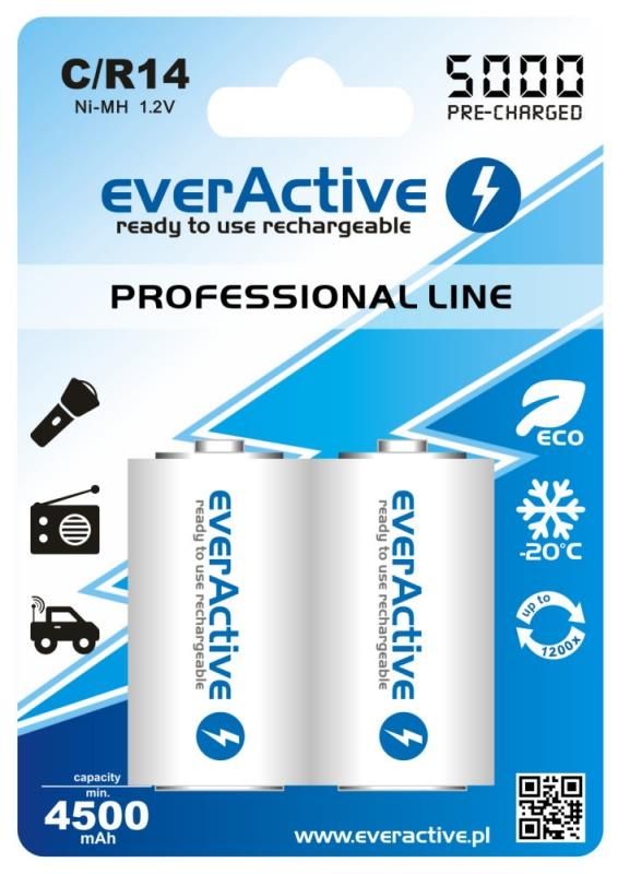 Акумулятор everActive С/HR14 5000mAh BL 2шт