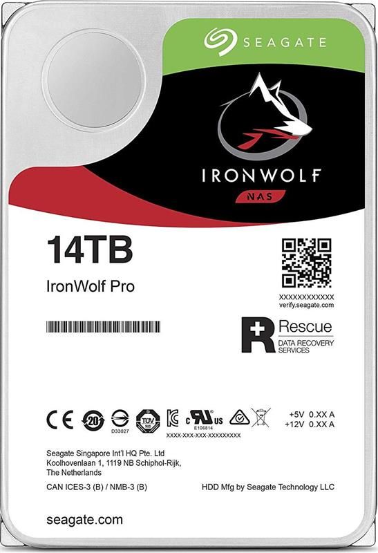 Накопичувач HDD SATA 14.0TB Seagate IronWolf Pro NAS 7200rpm 256MB (ST14000NE0008)