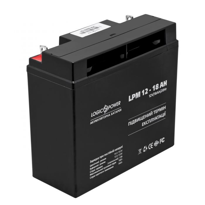 Акумуляторна батарея LogicPower LPM 12V 18AH (LPM 12 - 18 AH) AGM