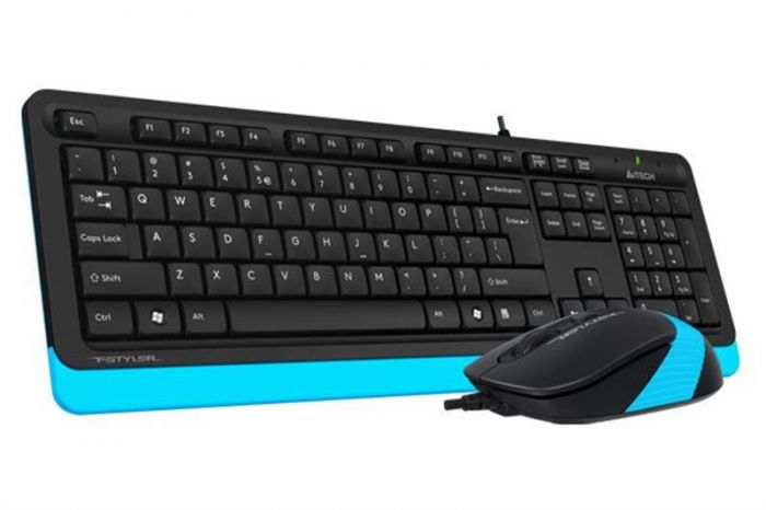 Комплект (клавіатура, миша) A4Tech F1010 Black/Blue USB