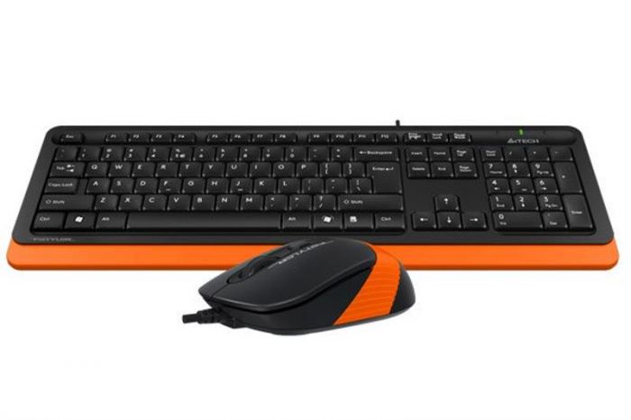 Комплект (клавіатура, миша) A4Tech F1010 Black/Orange