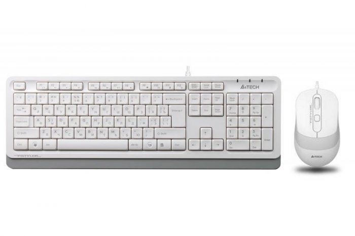 Комплект (клавіатура, миша) A4Tech F1010 White USB