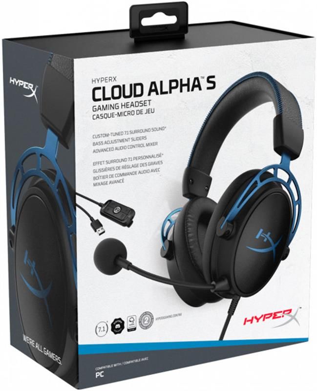 Гарнiтура HyperX Cloud Alpha S Black/Blue (4P5L3AA)