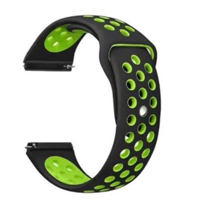 Ремінець BeCover Nike Style для Amazfit Stratos 1/2/2S/3/GTR 2/GTR 47mm/GTR Lite 47mm/Nexo/Pace Black-Green (705811)