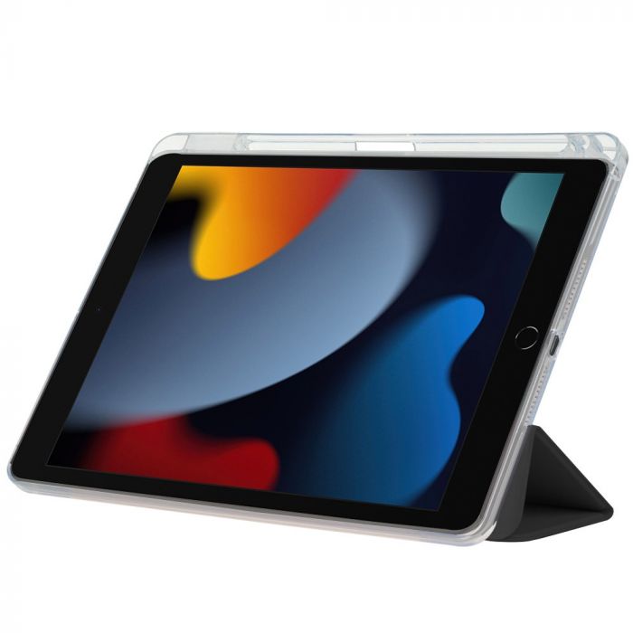 Чохол-книжка BeCover Ultra Slim Origami Transparent з кріпленням Apple Pencil для Apple iPad 10.2 2019/2020/2021 Black (711098)