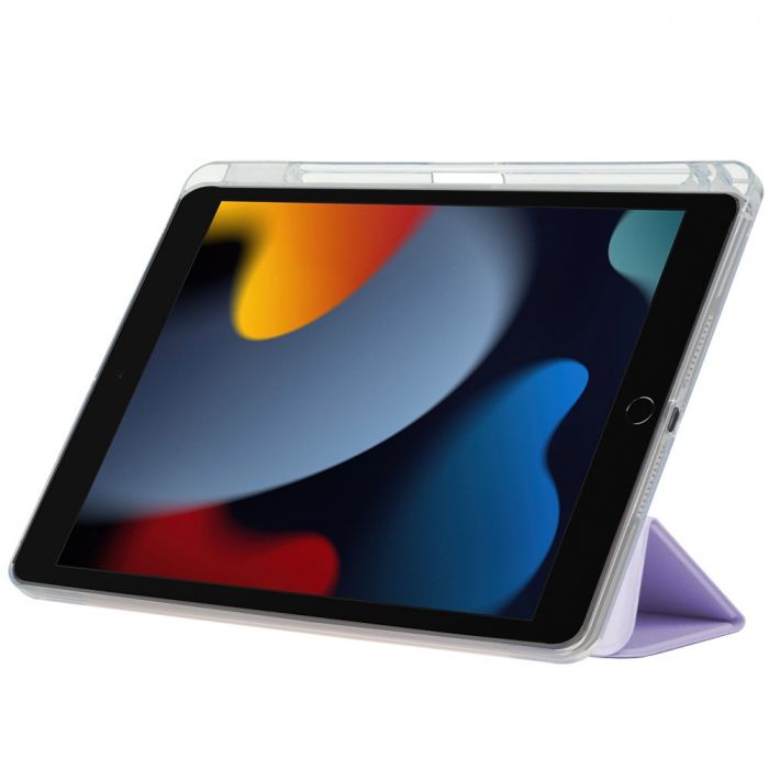 Чохол-книжка BeCover Ultra Slim Origami Transparent з кріпленням Apple Pencil для Apple iPad Air (4/5) 2020/2022 10.9" Purple (711105)