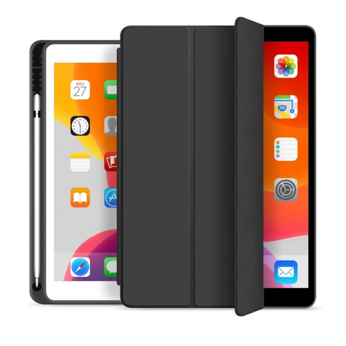 Чохол-книжка BeCover Tri Fold Soft TPU з кріпленням Apple Pencil для Apple iPad Air (4/5) 2020/2022 10.9" Black (711106)
