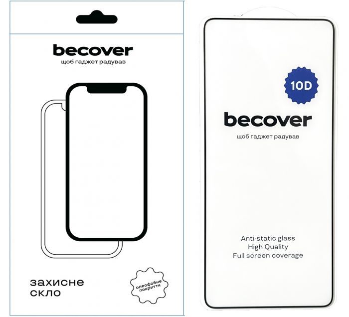 Захисне скло BeCover для Xiaomi Redmi Note 13 5G 10D Black (711376)