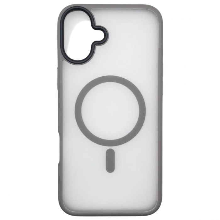 Чохол-накладка BeCover Metal Buttons Case MagSafe для Apple iPhone 16 Plus Gray (712095)