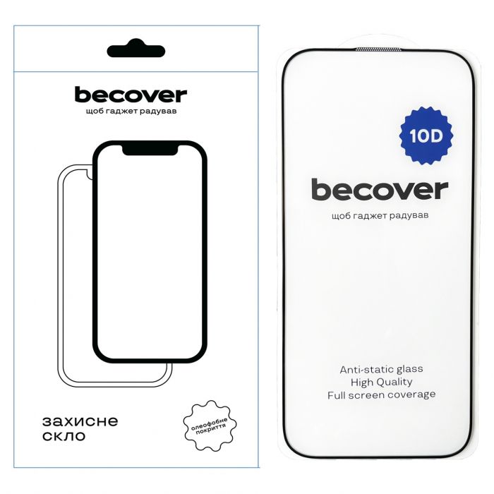 Захисне скло BeCover для Apple iPhone 16 Pro 10D Black (712323)