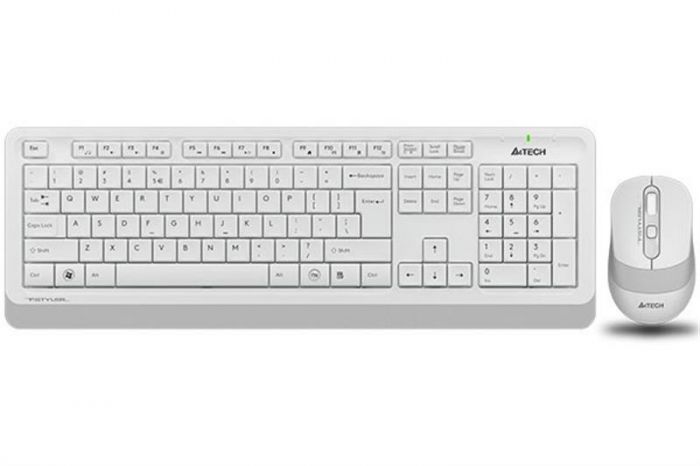 Комплект (клавіатура, мишка) бездротовий A4Tech Fstyler FG1010 White