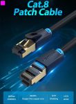 Патч-корд Vention CAT 8 SFTP Ethernet, 1 m, Black (IKABF)
