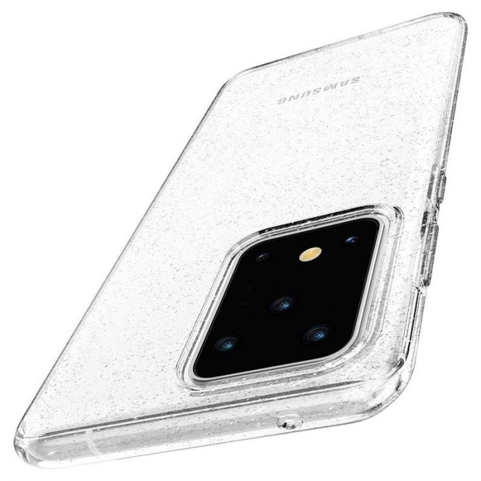 Чохол-накладка Spigen Liquid Crystal Glitter для Samsung Galaxy S20 Ultra SM-G988 Crystal Quartz (ACS00710)
