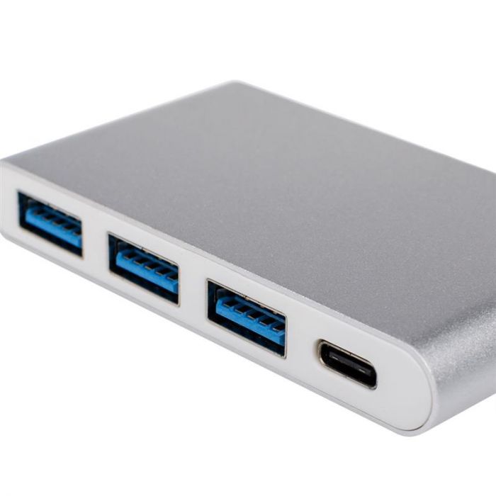 Концентратор USB Type-CAtcom 3хUSB3.0, USB Type-C, 0.1м, метал Silver (12808)