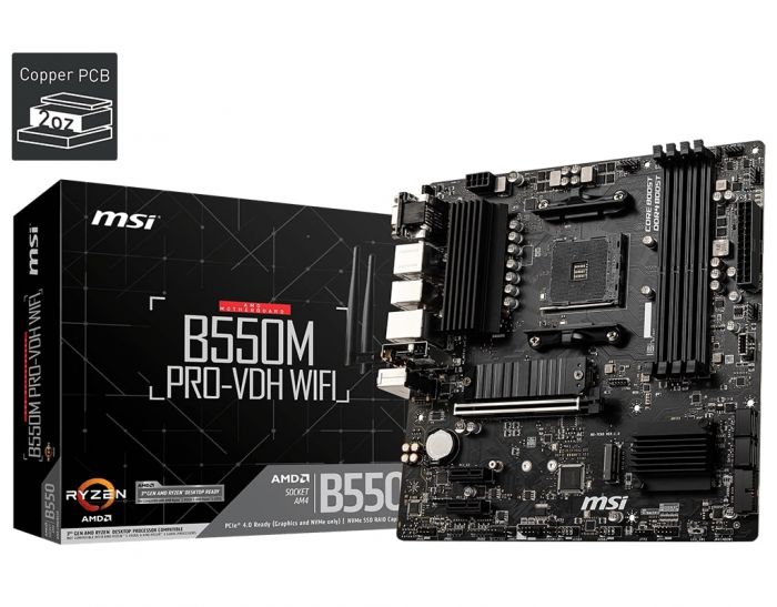 Материнська плата MSI B550M PRO-VDH Wi-Fi Socket AM4