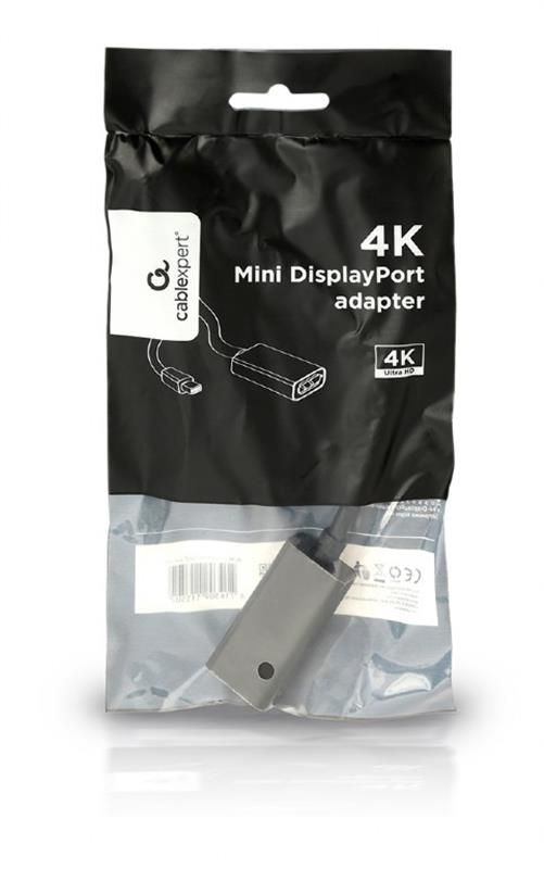 Адаптер Cablexpert mini DisplayPort - DisplayPort (M/F), 0.15 м, Black (A-mDPM-DPF4K-01)