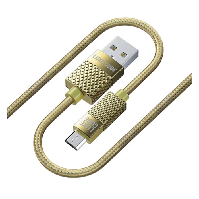 Кабель Luxe Cube Premium USB - micro USB (M/M), 1 м, золотистий (8889986489885)