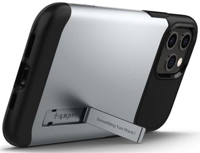 Чохол-накладка Spigen Slim Armor для Apple iPhone 12 Pro Max Satin Silver (ACS01482)