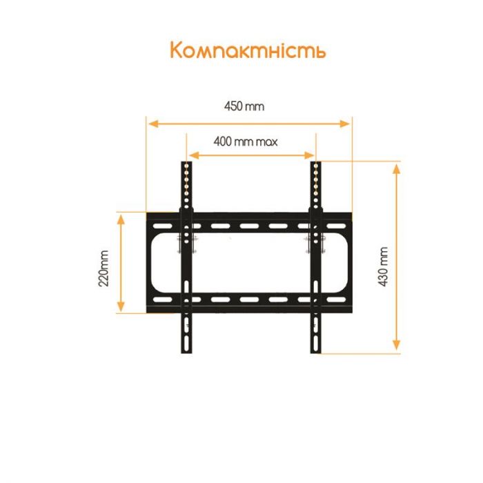 Кронштейн ACCLAB AL-FR40/T (1283126485794) (VESA400х400)