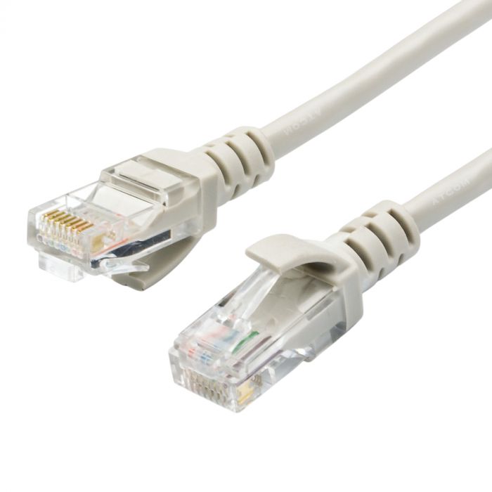 Патч-корд литий Atcom UTP, RJ45, Cat.5e, 10m, сірий