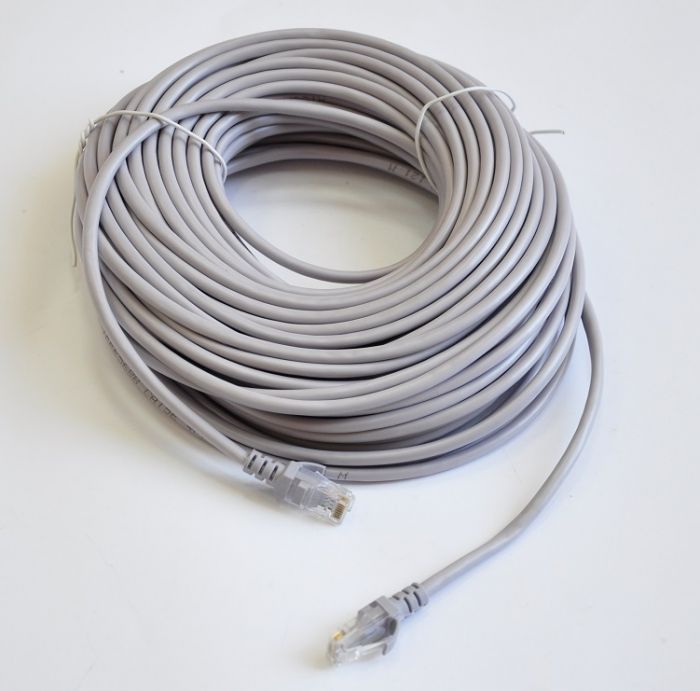 Патч-корд литий, UTP, RJ45, Cat.5e, 25m, сірий