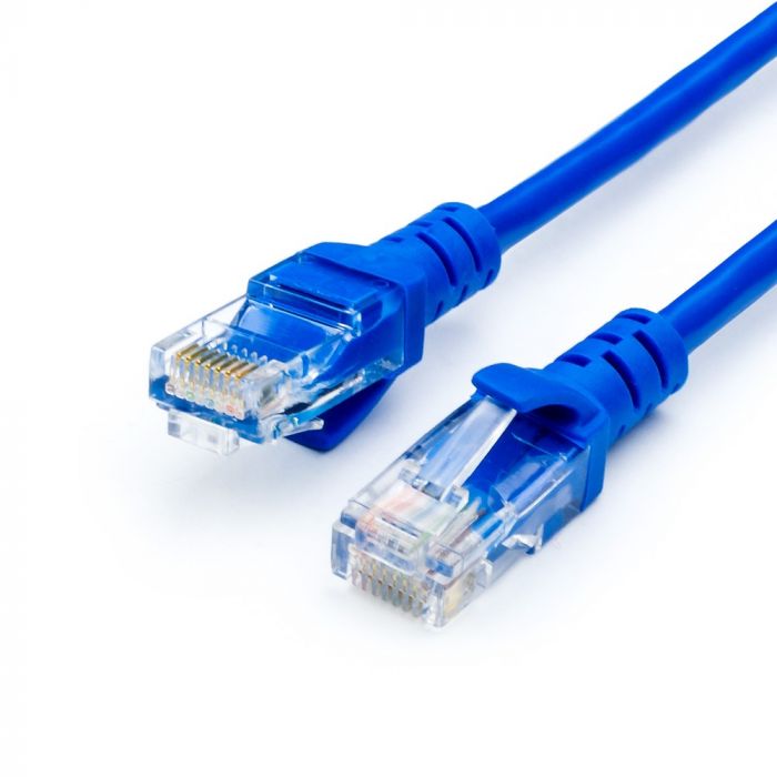 Патч-корд литой, UTP, RJ45, Cat.5e, 30m, синiй