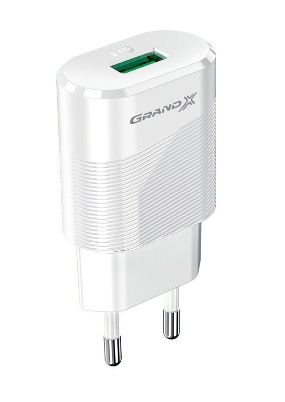 Мережевий зарядний пристрій Grand-X CH-17W (1xUSB 2.1А) White