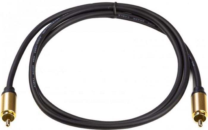 Кабель коаксиальний PowerPlant 26AWG (CA911752) 1 м, Black