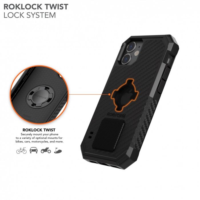 Чохол-накладка Rokform Rugged Case для Apple iPhone 12 Mini Black (307201P)