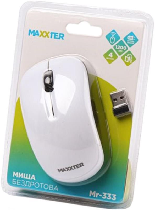 Миша бездротова Maxxter Mr-333-W White USB