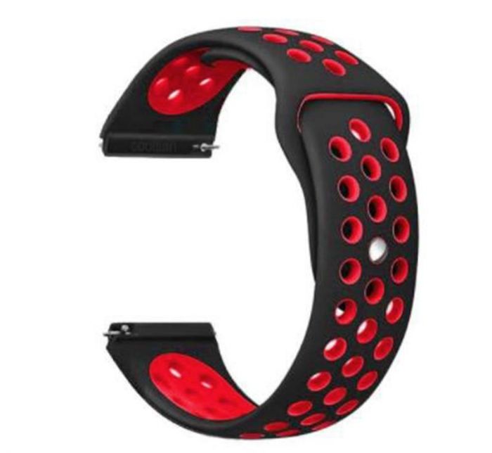 Ремінець BeCover Nike Style для Amazfit Stratos 1/2/2S/3/GTR 2/GTR 47mm/GTR Lite 47mm/Nexo/Pace Black-Red (705812)