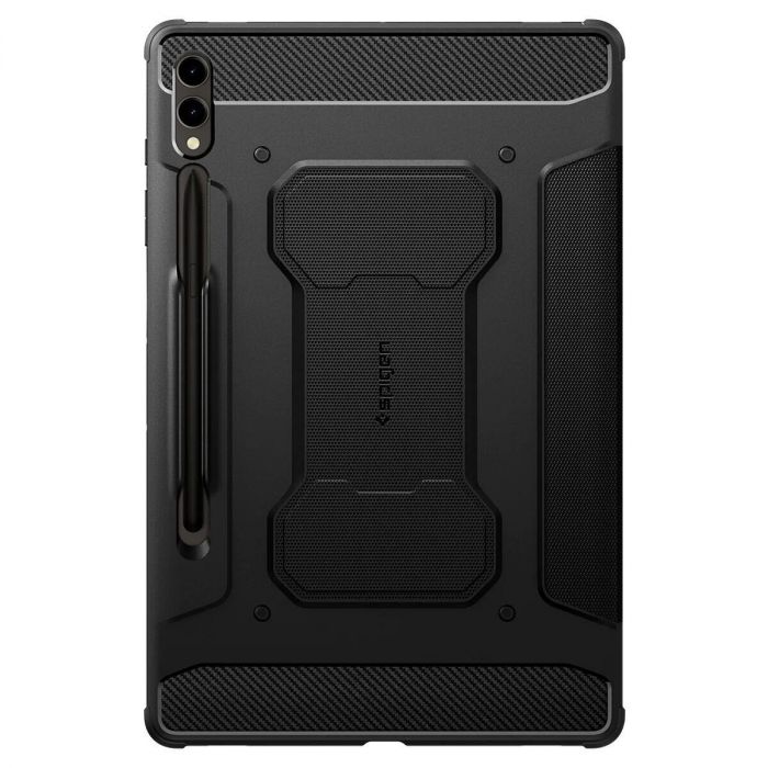 Чохол-книжка Spigen Rugged Armor Pro для Samsung Galaxy Tab S9+ 12.4 SM-X810/SM-X816 / Tab S10+ 12.4 SM-X820/SM-X826 Black (ACS06539)