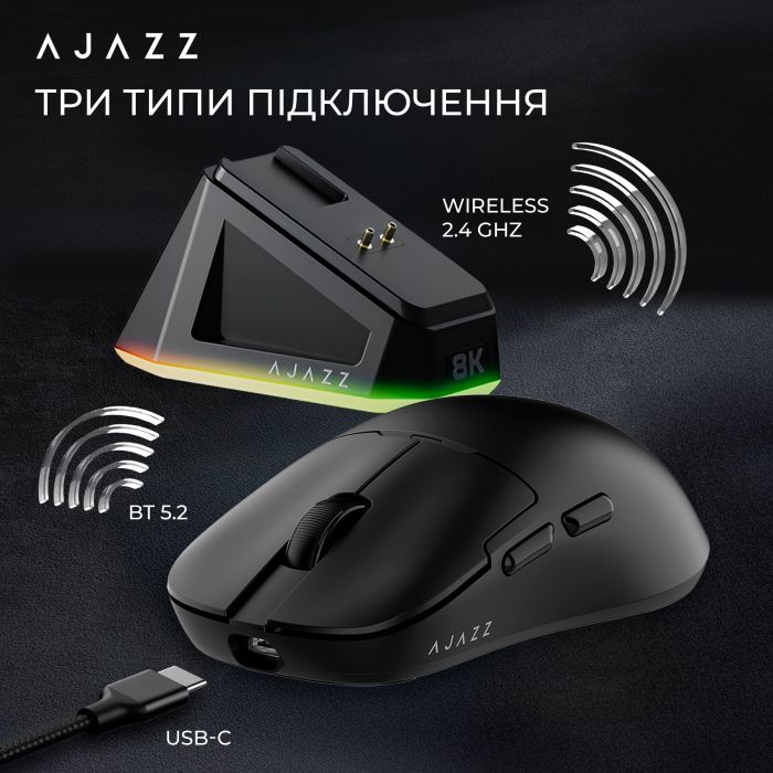 Миша бездротова Ajazz AJ159Pro White (AJ159-PRO-W)