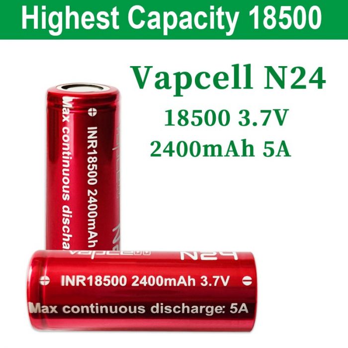 Акумулятор Vapcell 18500 N24 Li-Ion 2400mAh 1шт