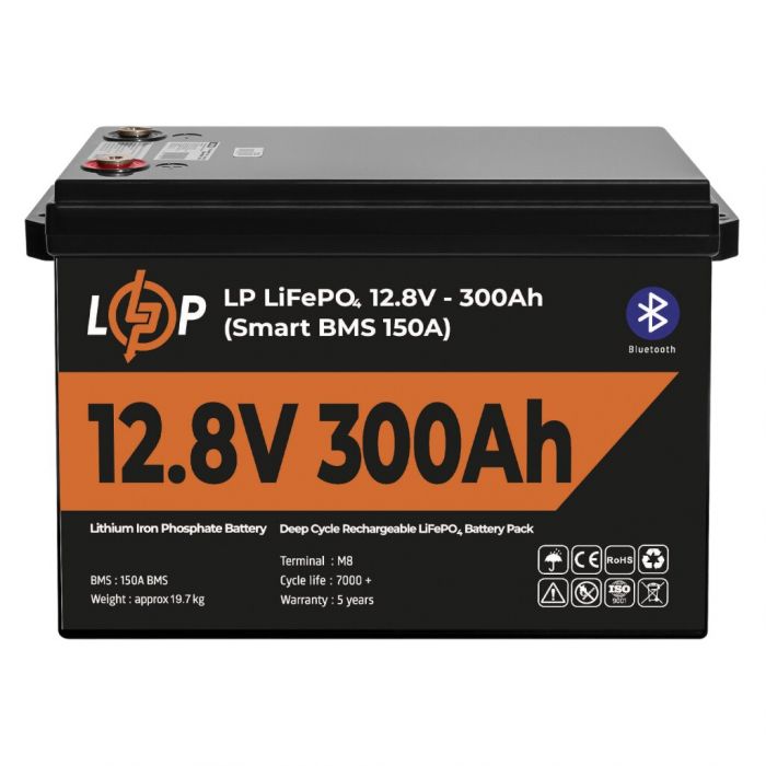 Акумуляторна батарея LogicPower 12.8V 300 AH (3840Wh) с BT (Smart BMS 200A) LiFePO4