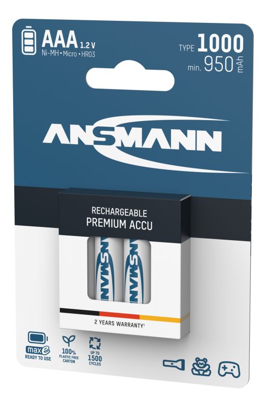 Акумулятори Ansmann AAA/HR03 NI-MH 1000 mAh BL 4 шт