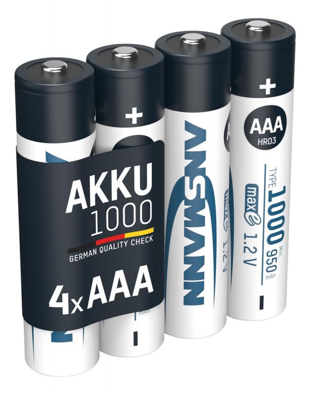 Акумулятори Ansmann AAA/HR03 NI-MH 1000 mAh BL 4 шт