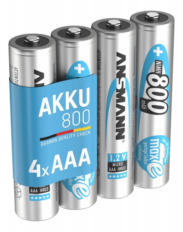 Акумулятори Ansmann AAA/HR03 NI-MH 800 mAh BL 4 шт