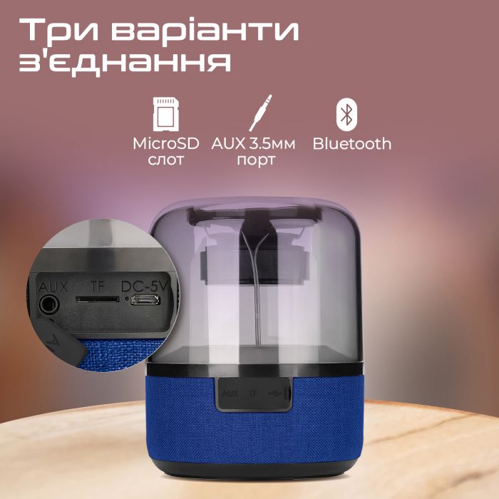 Акустична система Promate Glitz-L 10W Blue (glitz-l.blue)