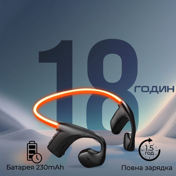 Bluetooth-гарнітура Promate RippleGlow Black