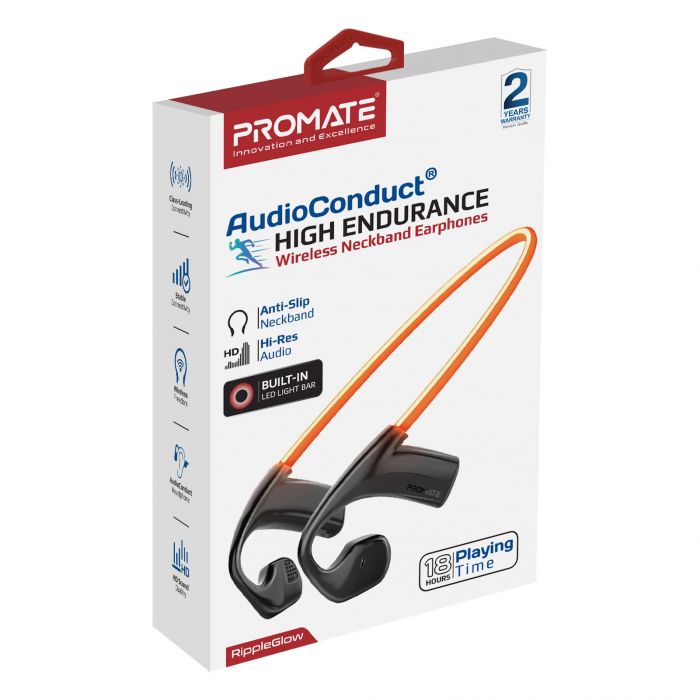 Bluetooth-гарнітура Promate RippleGlow Black