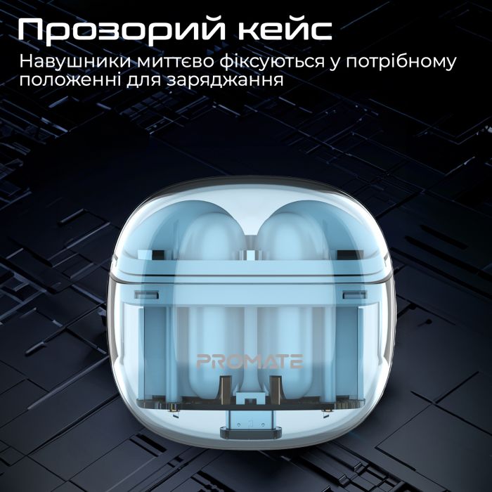 Bluetooth-гарнітура Promate TransPods Blue