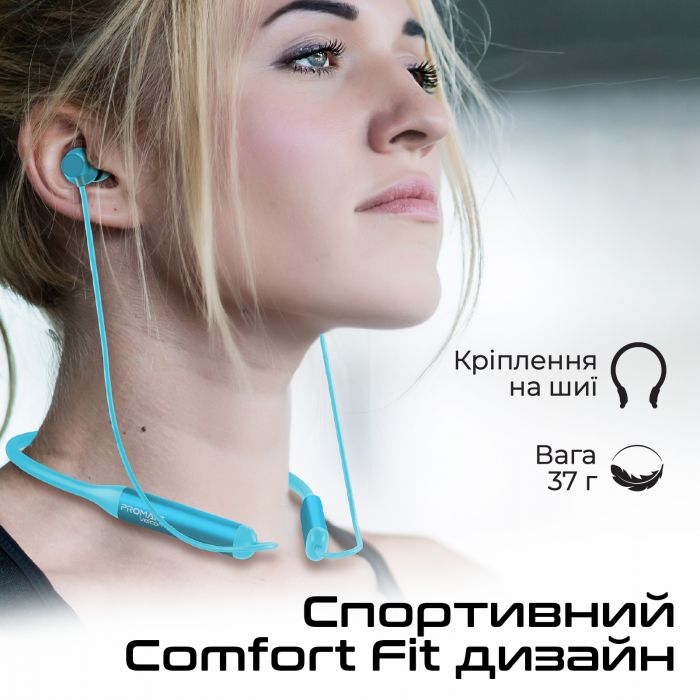 Bluetooth-гарнітура Promate Velcon Blue