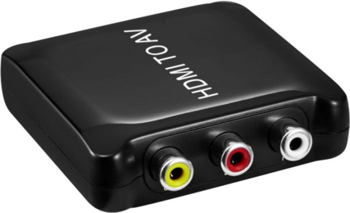 Конвертер PowerPlant (CA911486) HDCAV02-M miniHDMI - AV (3xRCA), чорний